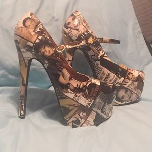 6” platform heels